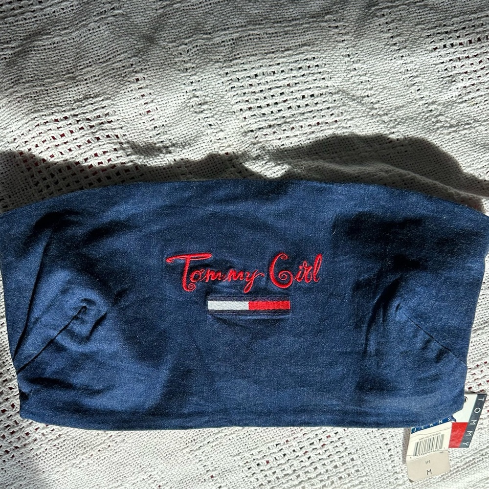 Tommy Girl Denim Crop Top